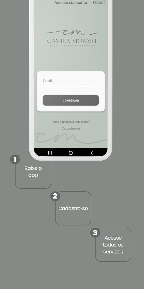 Dra. Camila Mozart App - Tela 2